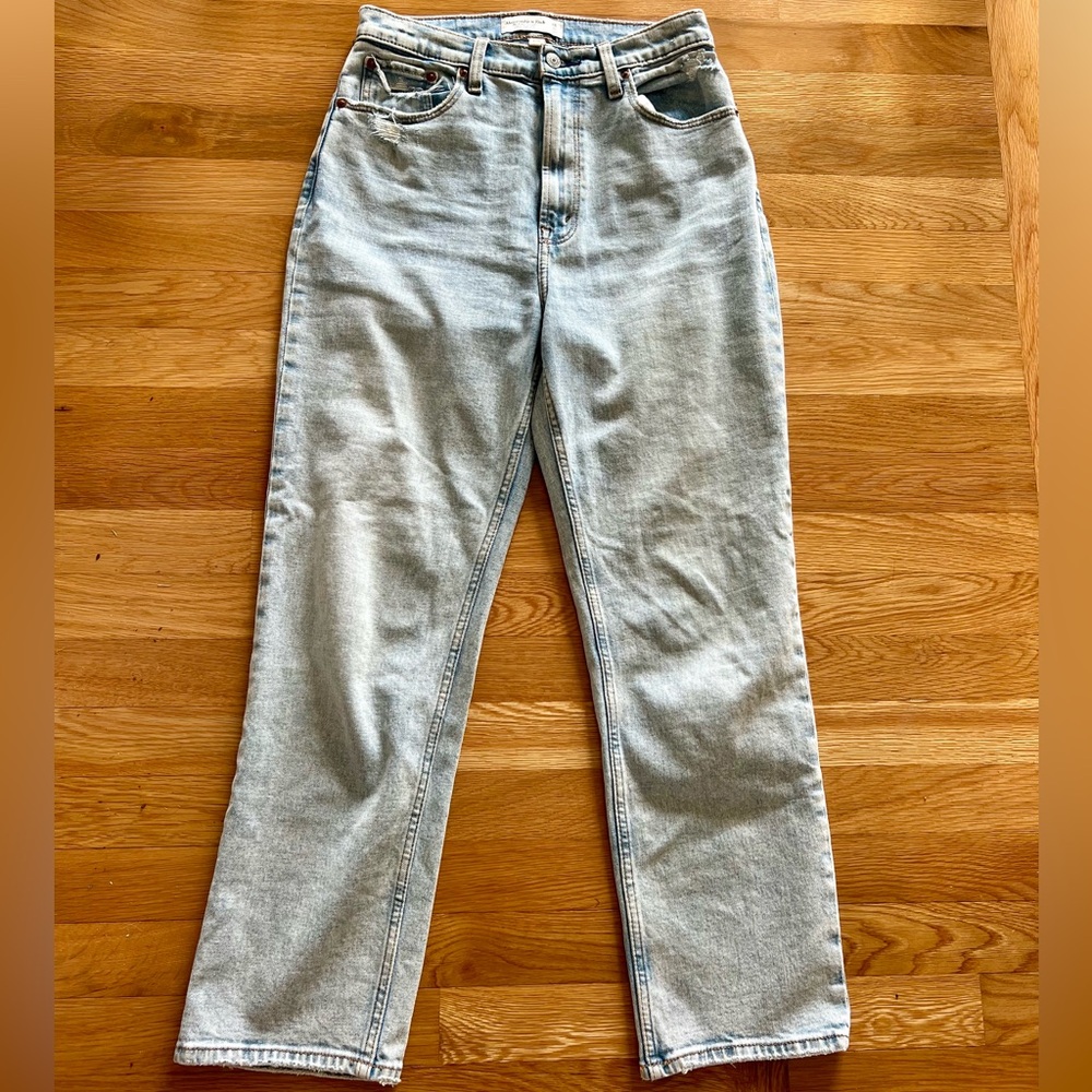 Abercrombie & Fitch The Ankle Straight Ultra High Rise jeans